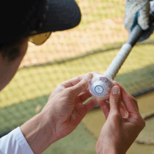 Blast Motion technology at Committed Baseball Showcase at Belmont Abbey