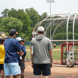NC College Baseball coaches at a Committed Baseball Showcase