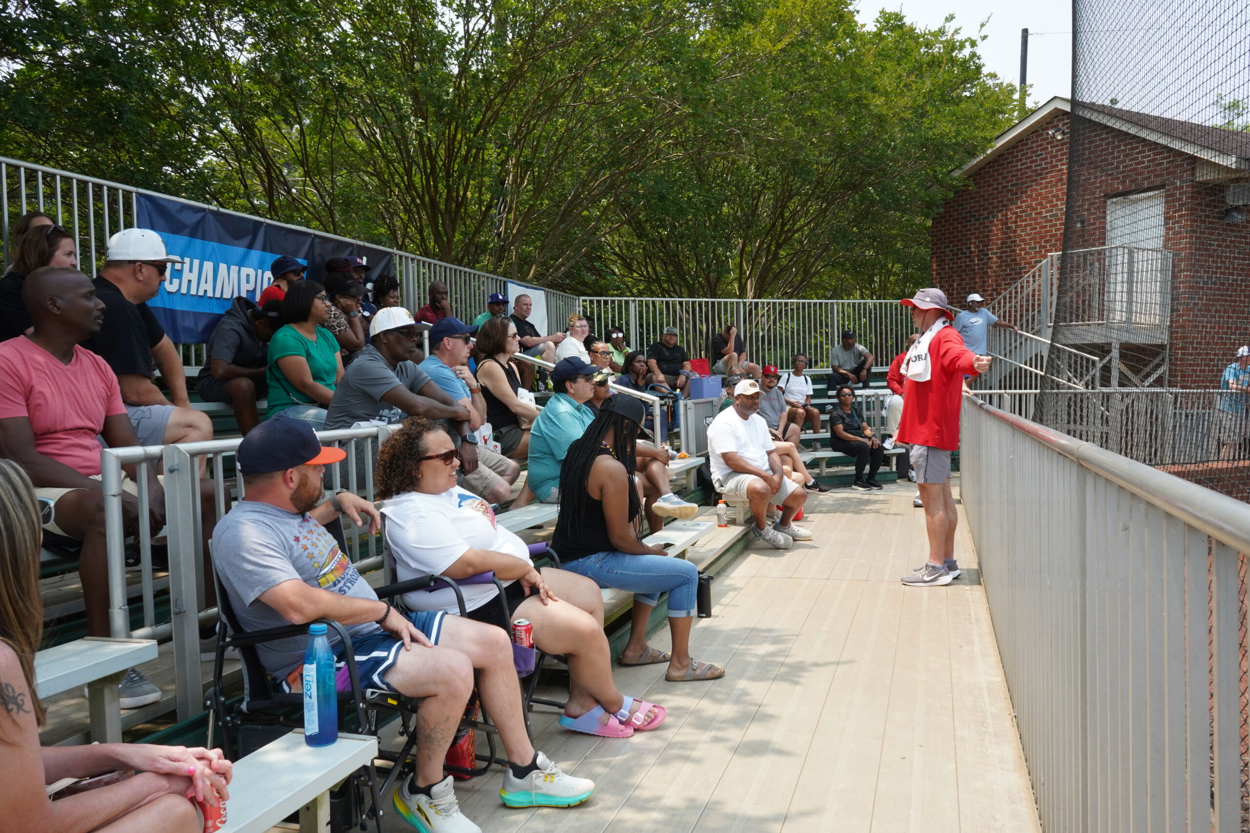 Parents and athletes attend college recruiting seminar at Committed Baseball Showcase to learn about the recruiting process and exposure opportunities.